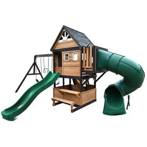 Lifespan Kids Claremont Swing Set & Play Centre with 2.2m Slide (Green)