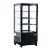 Polar C-series Display Fridge Energy Efficient Countertop Black 68ltr