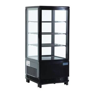 Polar C-series Display Fridge Energy Efficient Countertop Black 68ltr