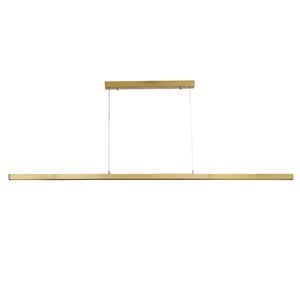Oriel Lighting Shard Slimline Tricolour LED Pendant Light Satin Brass 1500cm
