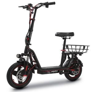 ALPHA Rover Electric Scooter with Seat, 500W 48V 25km/h 30km Range, 14-inch Tyres