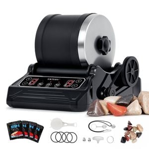 Advwin Rock Tumbler, Professional Electric Rock Tumbler Kit with 9 Speed & 9-Day Timer for Adults Kids