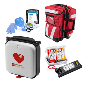 Lifepak Cr2 Essential Aed Plus Free Red Trauma First Aid Backpack