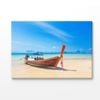 Longtail Boat & Beautiful Beach Print 100% Australian Made 90x60cm (Stretched Canvas)