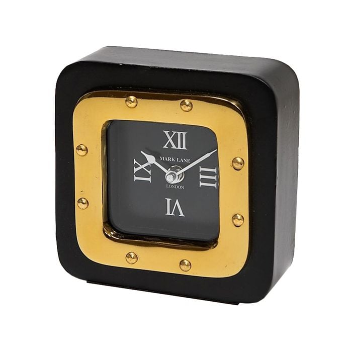 Ssh Collection Retro Large Desk Clock - Black And Gold