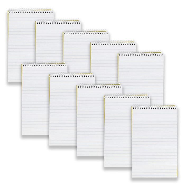 10pc Spirax 563a Reporters Notebook 200-pages 8mm Ruled Pad Stationery Yellow