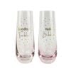 2pc Urban 16cm Hello Bubbles Champagne Glass - Gold/Pink