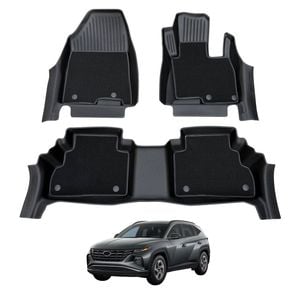 AUSGO Double-Layer Car Floor Mats for Hyundai Tucson Petrol / Diesel 2021-Onwards All-Weather Floor Liners