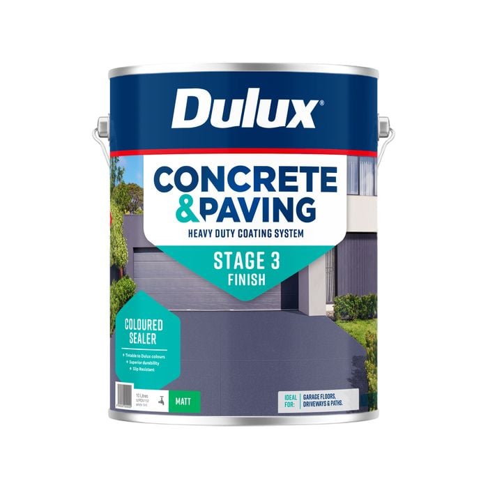 Dulux 10L White Tint Matt Concrete And Paving Coloured Sealer