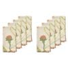 2x 4pc Ecology Hand-Painted Midsummer Cotton/Linen Napkins 180gsm 45x45cm