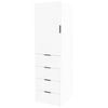 Lugna 2048 x 600 x 580mm White Hanging 4 Drawers Left Hinged Door Storage Cabinet - White