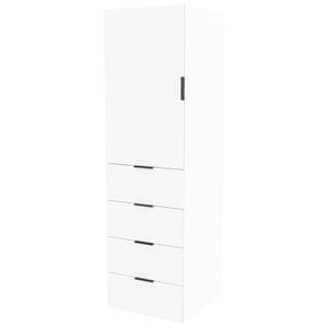 Lugna 2048 x 600 x 580mm White Hanging 4 Drawers Left Hinged Door Storage Cabinet - White