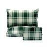 Luna Polyester Cotton Checkered Green Quilt Cover Set King