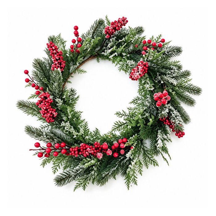 Un-Real 55cm Artificial Christmas Frosted Wreath