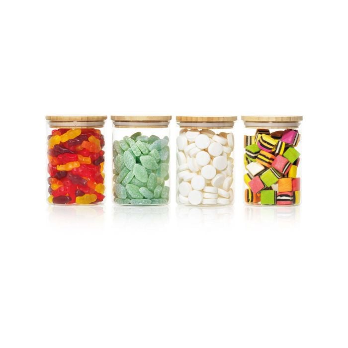 Bamboo 4 Piece Round Canister Set 10x13cm Scullery