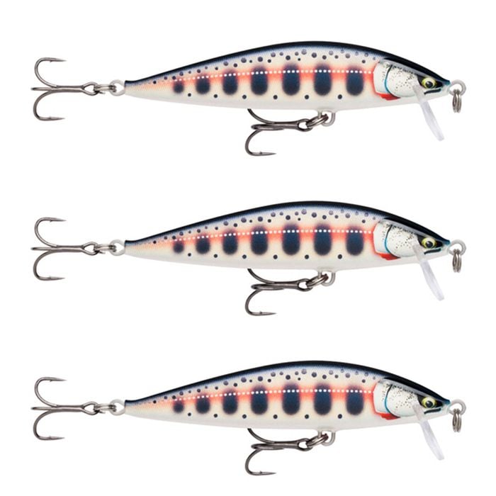 3x Rapala 9.5cm Countdown Sinking Hardbody Balsa Fishing Lures - Gilded Yamame
