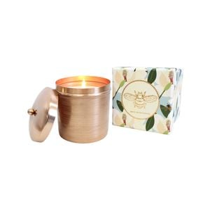 Iron/Wax 12cm Scented Tealight Candle Spun Copper White Orchid