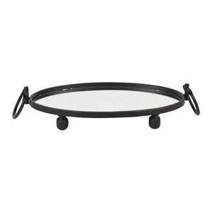 Elegant Collections Black Eliza Oval Tray