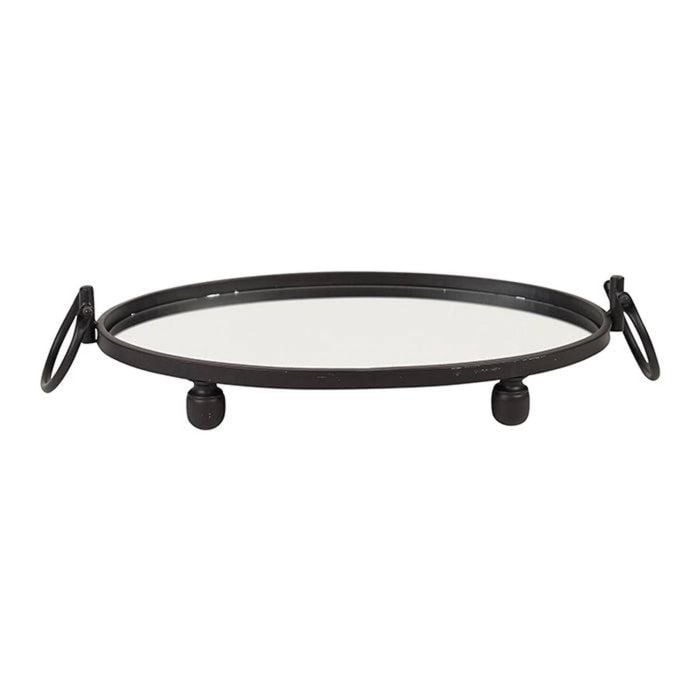 Elegant Collections Black Eliza Oval Tray