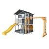 Kidzshack Caboodle Kids Cubby House W/mud Kitchen/mon-key Bar/yellow Slide