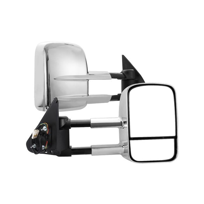 San Hima Towing Mirrors Extendable For Nissan Patrol Gu Y61 1997- 2016 Silver
