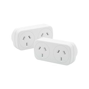 Click Right & Left Hand Double Adaptor Twin Pack