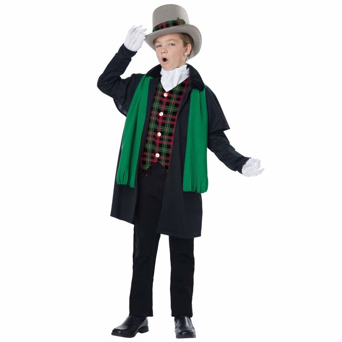Holiday Caroler Boy Christmas Victorian Olden Day Nativity Child Boys Costume L