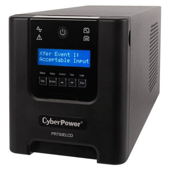 CyberPower Professional Tower PR750ELCD Line-interactive UPS - 750 VA/675 W - Rack/Tower - 8 Hour Recharge