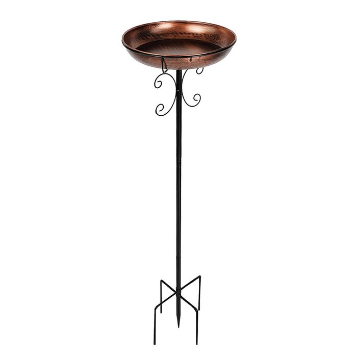 Toque Bird Bath Feeder Outdoor Garden Freestanding Metal Weather Resistant 100cm