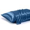 LINENOVA 100% Mulberry Silk Pillow Case 22 Momme Slip Pillowcases - Ash Blue
