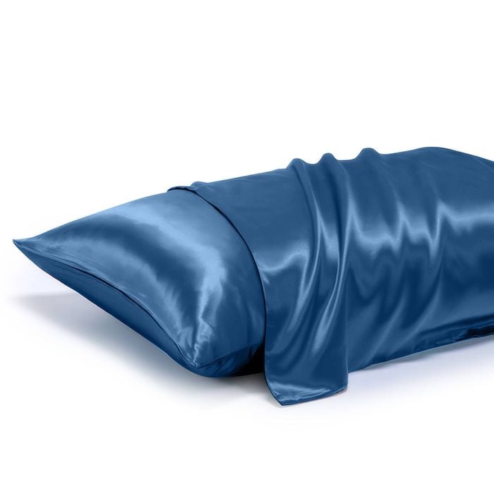 LINENOVA 100% Mulberry Silk Pillow Case 22 Momme Slip Pillowcases - Ash Blue