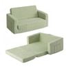 Artiss 2-in-1 Sofa Foam Couch with Side Pocket Light Green