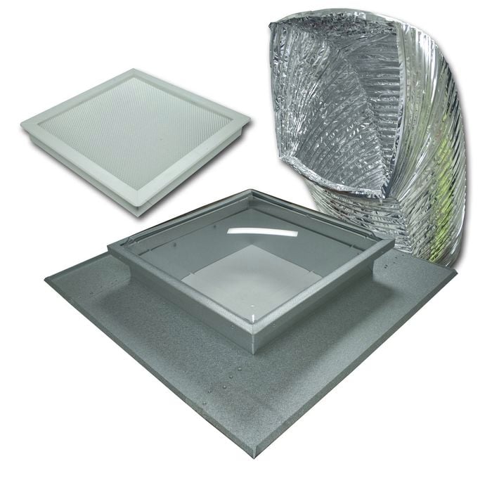 EzyLite 550 x 550mm Square Skylight Kit With Dual Tray