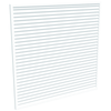 ProtectorAl 1001-2000W X 1001-2000H Pearl White Aluminium Welded Louver Panel Horizontal 5mm overlap