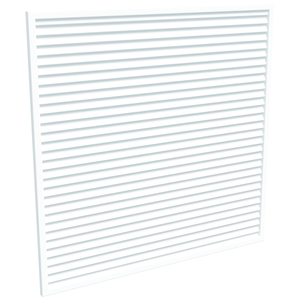 ProtectorAl 1001-2000W X 1001-2000H Pearl White Aluminium Welded Louver Panel Horizontal 5mm overlap