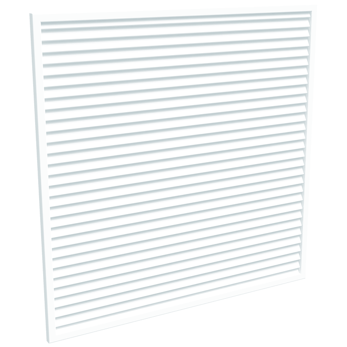 ProtectorAl 1001-2000W X 1001-2000H Pearl White Aluminium Welded Louver Panel Horizontal 5mm overlap