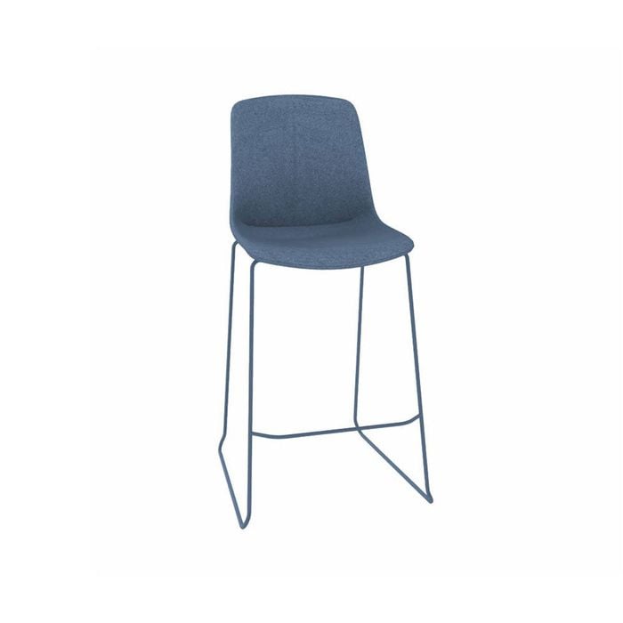 Olg Vista Rise Bar Stool Sky Shell Upholstered Seat And Back