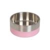 Baxter Bone Pink Stainless Steel Medium Double Walled Pet Bowl