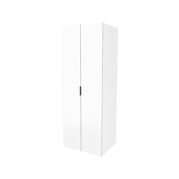 Lugna 2048 x 750 x 580mm White 3 Shelves 3 Drawer Wardrobe Unit
