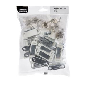 Taskmaster 46mm White Magnetic Door Catches - 20 Pack