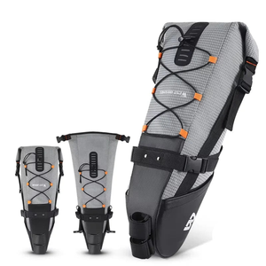 NNEOBA Waterproof 10L Reflective Bike Saddle Bag Gray