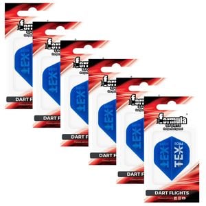 6PK Tex Darts Pro 150-Micron Dart Flights Standard Tail/Wing Accessory