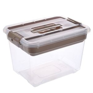 Ezy Storage 18L Solution+ Storage Box with Insert Tray Taupe 