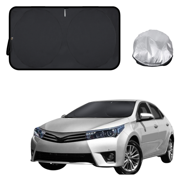 Front Windscreen Sun Shade for Toyota Corolla 2013 - 2019 Sedan - Standard 150 x 85 cm - Black