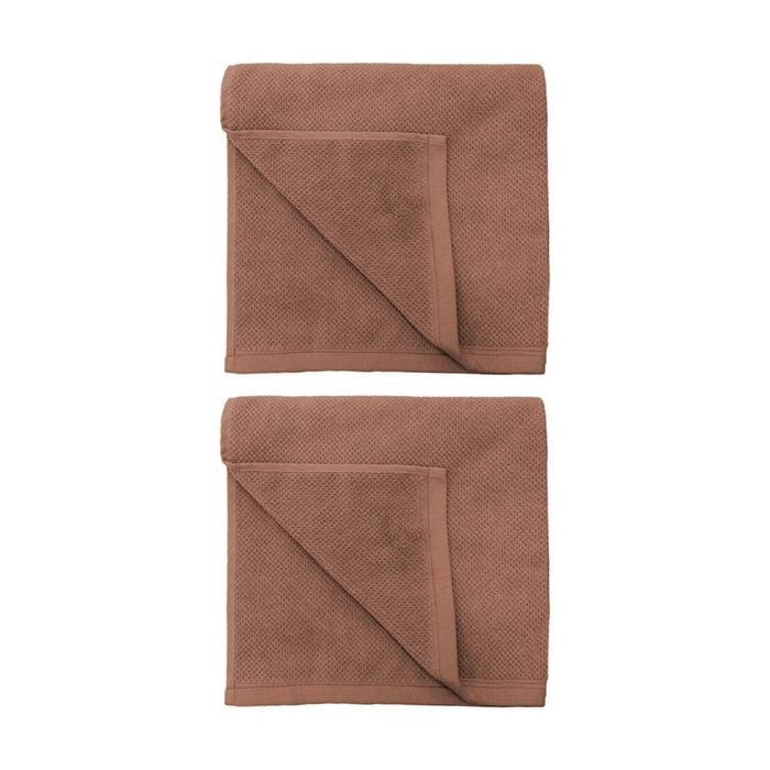 2PK Bambury Angove 600gsm Soft Absorbent Cotton Bath Towel 70x140cm Pink