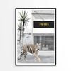 Tiger With Elegant Black and White Fashion Store Print 100% Australian Made 90x120cm (Poster)
