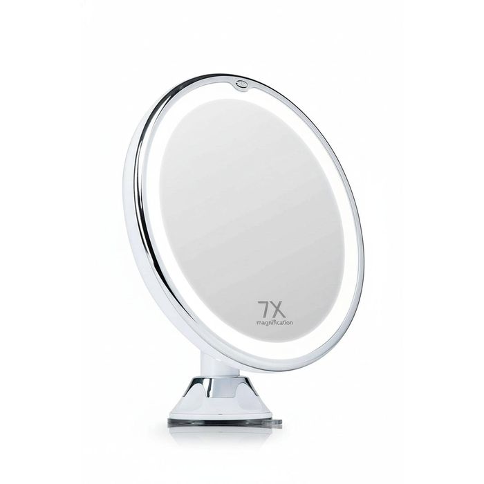 Magnifying Lighted Makeup Mirror LED Lights with Locking Suction Cordless Travel Vanity