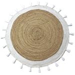 Home Bazar 160 x 160cm White Mykonos Round Jute Rug