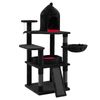 Costway 127cm Gothic Cat Tree Tower Multi-level Cat Climbing-Black