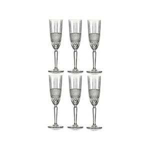 RCR Brilliante Champagne Flute Glasses 185ml - Set Of 6